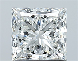 Picture of Natural Diamond 1.02 Carats, Princess with  Cut, H Color, SI1 Clarity and Certified by GIA