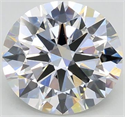 Lab Grown Diamond 2.02 Carats, Round with Excellent Cut, F Color, VVS2 Clarity and Certified by GIA