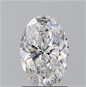 Natural Diamond 1.50 Carats, Oval with  Cut, E Color, SI2 Clarity and Certified by GIA