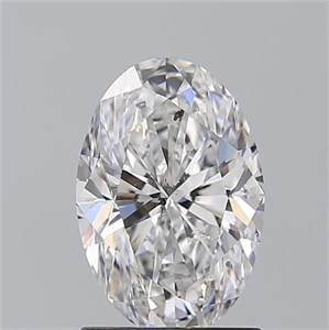 Picture of Natural Diamond 1.50 Carats, Oval with  Cut, E Color, SI2 Clarity and Certified by GIA