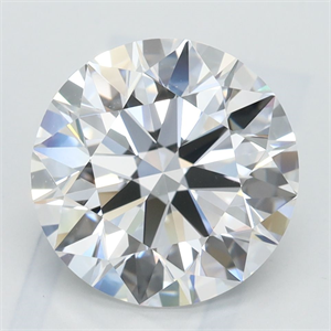 Picture of Lab Grown Diamond 3.08 Carats, Round with Ideal Cut, D Color, VVS1 Clarity and Certified by IGI