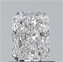 Natural Diamond 0.70 Carats, Radiant with  Cut, D Color, VVS1 Clarity and Certified by GIA
