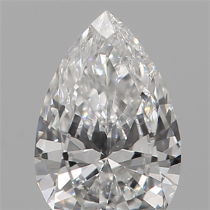 Picture of Natural Diamond 0.13 Carats, Pear with  Cut, E Color, VS1 Clarity and Certified by IGI