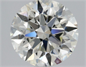 Natural Diamond 1.23 Carats, Round with Excellent Cut, I Color, IF Clarity and Certified by HRD