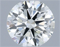 Natural Diamond 0.50 Carats, Round with Excellent Cut, H Color, VVS2 Clarity and Certified by IGI