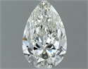 Natural Diamond 0.53 Carats, Pear with  Cut, H Color, VS2 Clarity and Certified by IGI