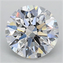 Lab Grown Diamond 1.02 Carats, Round with Ideal Cut, D Color, VVS2 Clarity and Certified by IGI