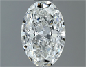 Natural Diamond 0.71 Carats, Oval with  Cut, G Color, I1 Clarity and Certified by GIA