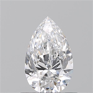 Picture of Natural Diamond 0.63 Carats, Pear with  Cut, D Color, VVS2 Clarity and Certified by GIA