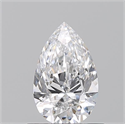 Diamante Natural 0.63 quilates, De pera , Color D, claridad VVS2 y certificado GIA