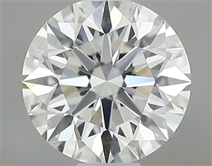 Picture of Natural Diamond 0.53 Carats, Round with Excellent Cut, I Color, IF Clarity and Certified by GIA