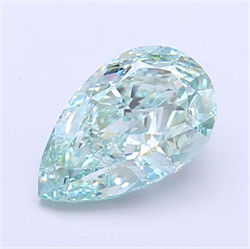 Picture of Lab Grown Diamond 2.12 Carats, Pear with  Cut, Fancy Vivid Green Color, VVS1 Clarity and Certified by IGI