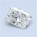 0.90 Carats, Radiant Diamond with  Cut, I Color, SI2 Clarity and Certified by GIA