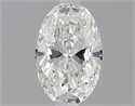 0.50 Carats, Oval Diamond with  Cut, F Color, VVS2 Clarity and Certified by GIA