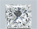 Natural Diamond 1.02 Carats, Princess with  Cut, H Color, VVS2 Clarity and Certified by GIA