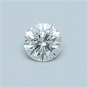 Natural Diamond 0.40 Carats, Round with Excellent Cut, F Color, SI2 Clarity and Certified by GIA