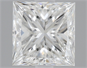 0.50 Carats, Princess Diamond with  Cut, E Color, VVS1 Clarity and Certified by GIA