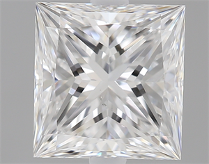 Picture of 0.70 Carats, Princess Diamond with  Cut, D Color, VS2 Clarity and Certified by GIA