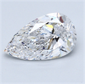 3.02 quilates, De pera Diamante , Color D, claridad SI2 y certificado por GIA