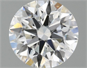 Lab Grown Diamond 1.10 Carats, Round with Ideal Cut, D Color, VVS2 Clarity and Certified by IGI