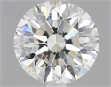 1.00 Carats, Round Diamond with Excellent Cut, H Color, I1 Clarity and Certified by GIA