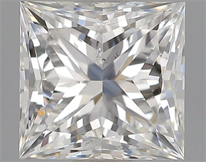 Picture of Natural Diamond 0.43 Carats, Princess with  Cut, F Color, SI1 Clarity and Certified by GIA
