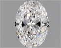 Natural Diamond 0.50 Carats, Oval with  Cut, E Color, VVS2 Clarity and Certified by GIA