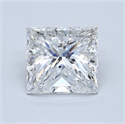 1.50 Carats, Princess Diamond with  Cut, G Color, SI2 Clarity and Certified by GIA