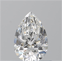 Natural Diamond 0.70 Carats, Pear with  Cut, F Color, SI1 Clarity and Certified by GIA