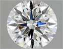 Natural Diamond 0.41 Carats, Round with Excellent Cut, F Color, IF Clarity and Certified by GIA