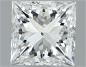 Natural Diamond 0.50 Carats, Princess with  Cut, G Color, SI1 Clarity and Certified by GIA