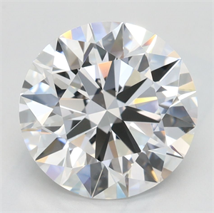 Picture of Lab Grown Diamond 3.09 Carats, Round with Ideal Cut, D Color, IF Clarity and Certified by IGI