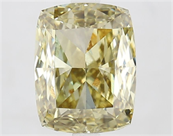Picture of Lab Grown Diamond 3.82 Carats, CUSHION MODIFIED with  Cut, Fancy Yellow Color, VVS2 Clarity and Certified by IGI