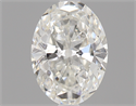 0.50 Carats, Oval Diamond with  Cut, H Color, SI1 Clarity and Certified by GIA