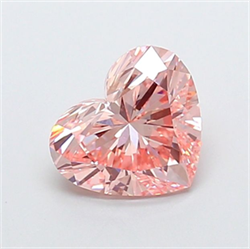 Picture of Lab Grown Diamond 2.87 Carats, Heart with  Cut, Fancy Intense Pink Color, VS1 Clarity and Certified by IGI