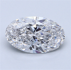 Picture of 2.01 Carats, Oval Diamond with  Cut, D Color, SI2 Clarity and Certified by GIA