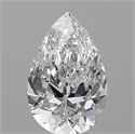 Natural Diamond 4.02 Carats, Pear with  Cut, E Color, SI1 Clarity and Certified by GIA