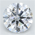 Lab Grown Diamond 3.71 Carats, Round with Excellent Cut, D Color, VVS1 Clarity and Certified by GIA