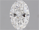 0.50 Carats, Oval Diamond with  Cut, D Color, VS2 Clarity and Certified by GIA