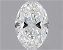 0.50 Carats, Oval Diamond with  Cut, F Color, SI1 Clarity and Certified by GIA