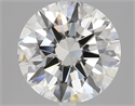 2.50 Carats, Round Diamond with Excellent Cut, I Color, VVS1 Clarity and Certified by GIA