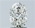 Natural Diamond 1.51 Carats, Oval with  Cut, I Color, SI2 Clarity and Certified by GIA