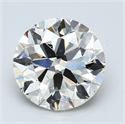 3.01 Carats, Round Diamond with Very Good Cut, K Color, SI1 Clarity and Certified by GIA