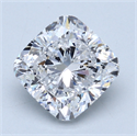 3.03 Carats, Cushion Diamond with  Cut, D Color, SI1 Clarity and Certified by GIA