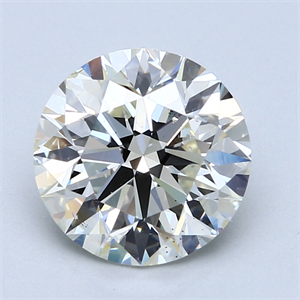 Picture of 3.51 Carats, Round Diamond with Excellent Cut, K Color, SI1 Clarity and Certified by GIA