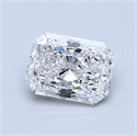 0.77 Carats, Radiant Diamond with  Cut, E Color, VS2 Clarity and Certified by GIA