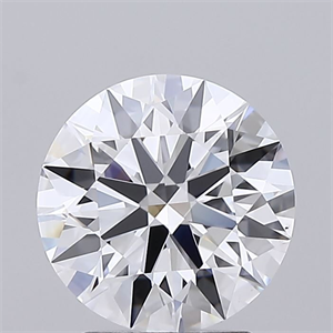 Picture of Lab Grown Diamond 2.07 Carats, Round with Ideal Cut, D Color, IF Clarity and Certified by IGI