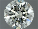 Natural Diamond 0.91 Carats, Round with Excellent Cut, K Color, VS2 Clarity and Certified by IGI