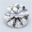 Natural Diamond 1.71 Carats, Round with Excellent Cut, F Color, VVS1 Clarity and Certified by GIA