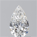 Natural Diamond 0.71 Carats, Pear with  Cut, E Color, VS2 Clarity and Certified by GIA